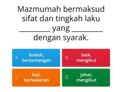 SIFAT MAZMUMAH MERACUNI HATI