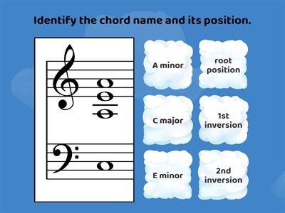 Inversions of chords 12: Am, C, Em chords