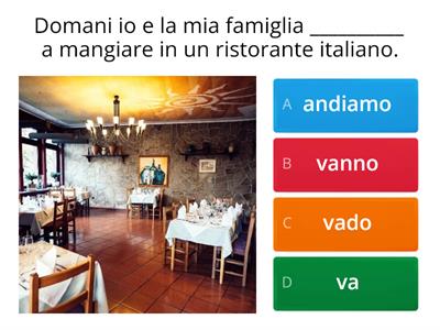 Verbo "andare" Sandra quiz