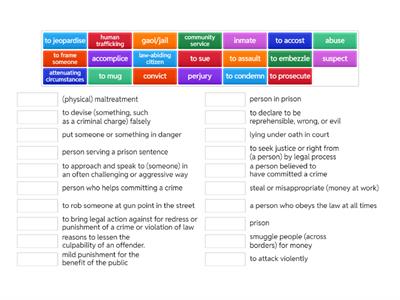 Crime vocabulary (2) English-English