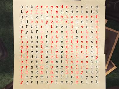 Grade 4 Frindle List 1 (Wordsearch)