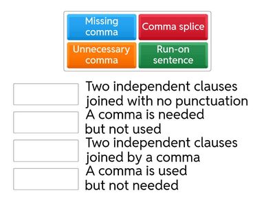 Punctuation Mistakes Match Up