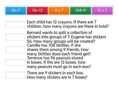 Camille Multiplication and division word problems