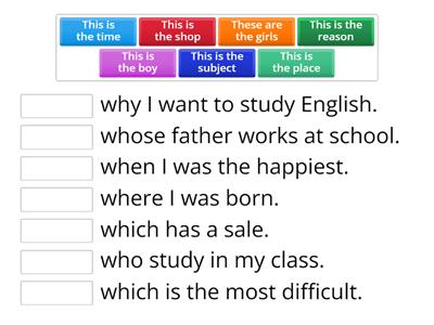 Relative pronouns easy