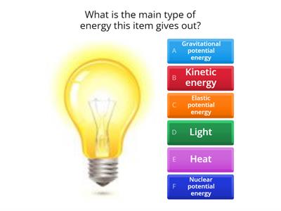 Y7 ENERGY QUIZ