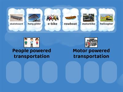 Unit 2- English- people powered  vs motor powered