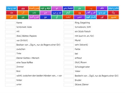 Arabisch I - Wörterliste 6 & 7