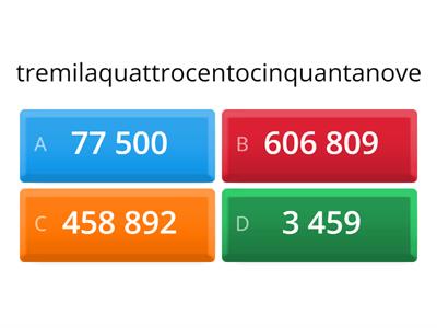 Scrivere numeri grandi entro 999 999