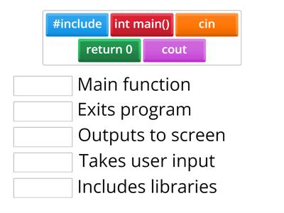 C++ Basics Match-Up