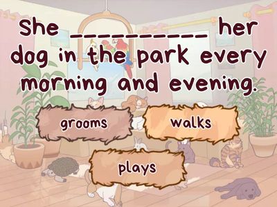 Friendly pets. Vocabulary.