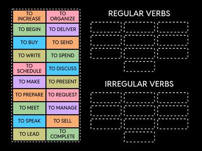 REGULAR AND IRREGULAR VERBS - Business English