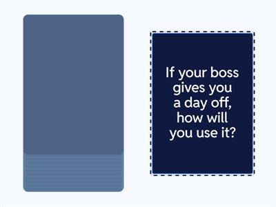 B1: ZERO & FIRST conditional - SPEAKING