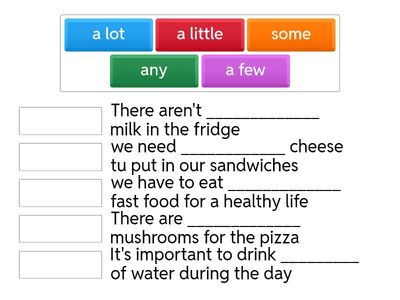 Julian:  Some- any - a lot- a little- a few