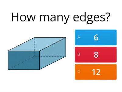 3D Shapes - Faces, Edges and Vertices Quiz