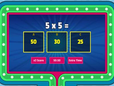 multiplication game show!