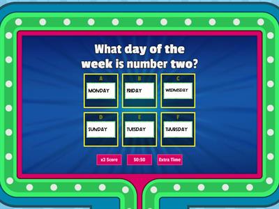 Days of the week