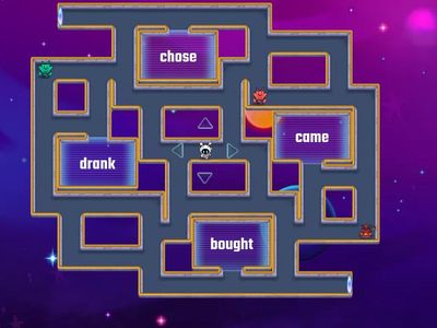 A2 Flyers - Irregular Verbs (be - hide) maze chase