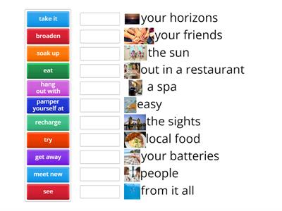 Travel collocations - Solutions Upper-intermediate