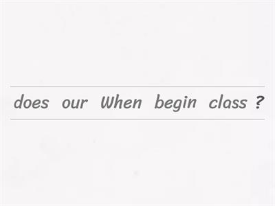 Question words, easy ESL