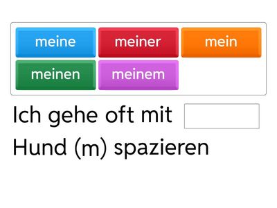 Possessivpronomen im Dativ