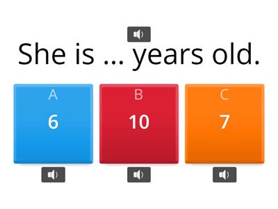 Numbers 1-12 + years old <))