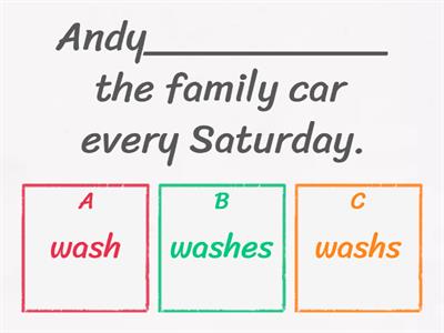 Present Simple Quiz - Affirmative and Negative