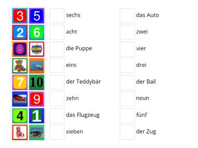 Die Spielsachen und die Zahlen