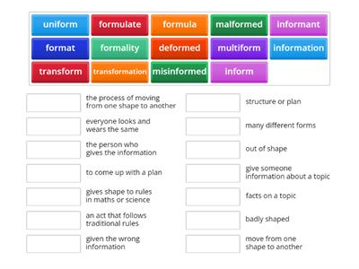 morphology "form"