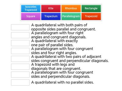 Quadrilaterals Properties Review
