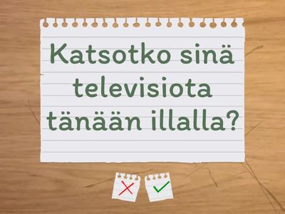 Puhutko sinä suomea? Puhun. / En puhu.