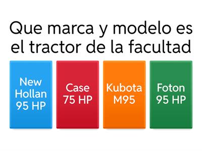 Partes externas del tractor agrícola