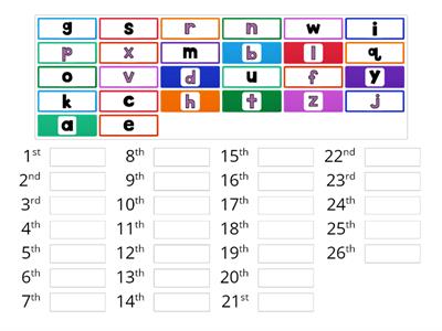 Alphabet Letter Order