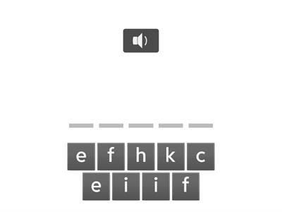 Spelling Practice - Sound /ee/