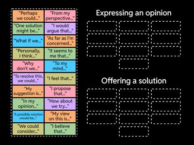 TOEIC - Sentence starters  & Opinions - Opinions - Writing test - Part 2