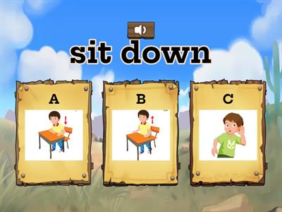 read-Stand up-sit down-listen-listen-hello-goodbye 