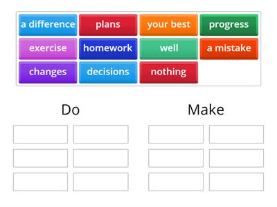 Collocations: do and make