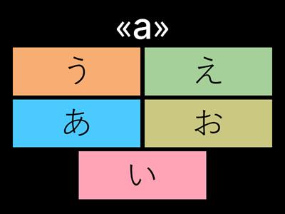 хирагана первый ряд