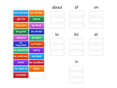 prepositions + gerunds