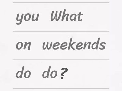 HWG-U3 What do you do on weekends?
