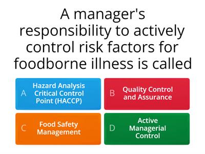 ServSafe Managers Chapter 8 Quiz