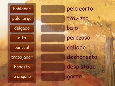 Estrellas 1 Unidad 2 Adjektiivien vastakohdat