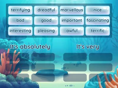 absolutely VS very with adjectives