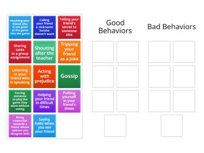 Good and Bad Behavior Examples