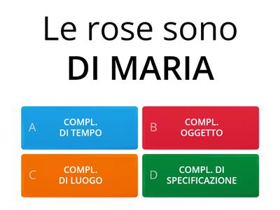  COMPLEMENTI - QUIZ