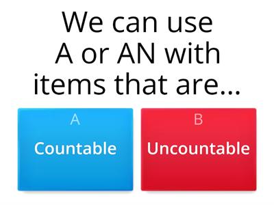 Countable and uncountable nouns