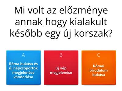 Középkori európa összefoglaló kvíz 