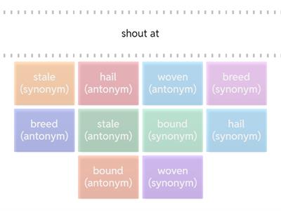synonym antonym