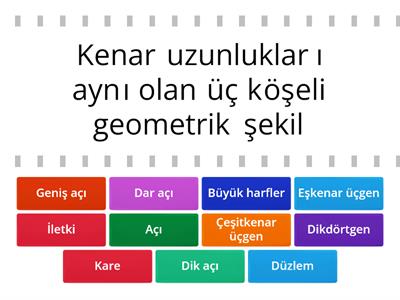 4. sınıf geometrik kavramlar