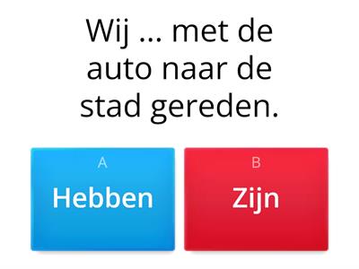 Hebben of zijn? - Perfectum