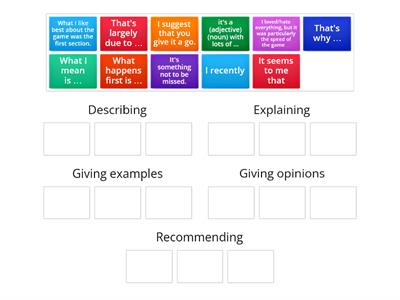 Functions & making recommendations  